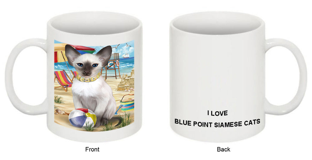 Pet Friendly Beach Blue Point Siamese Cat Coffee Mug MUG49563