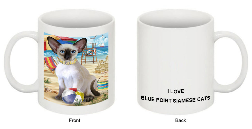Pet Friendly Beach Blue Point Siamese Cat Coffee Mug MUG49564