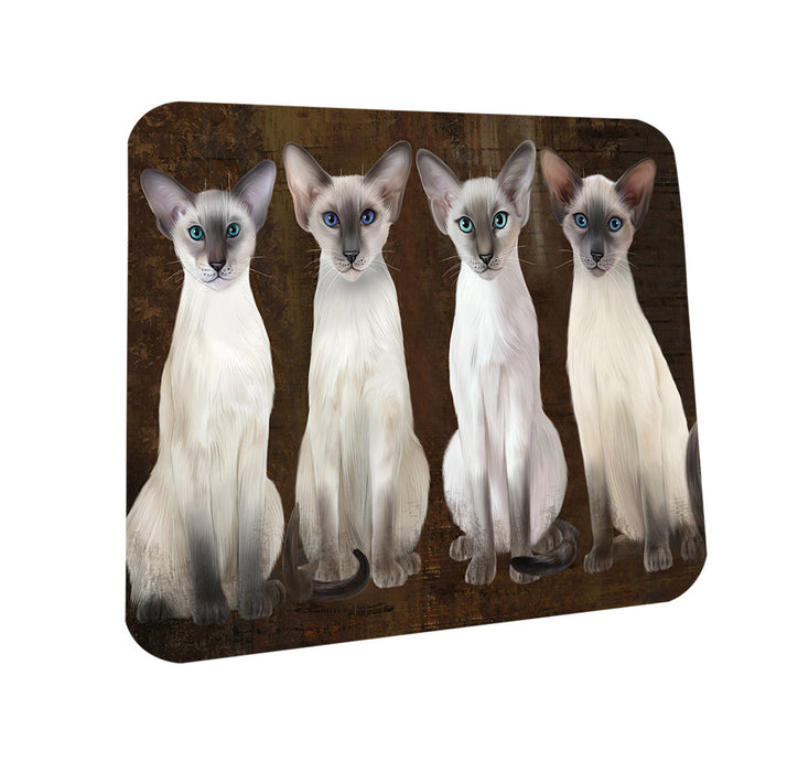 Rustic 4 Blue Point Siamese Cats Coasters Set of 4 CST54316
