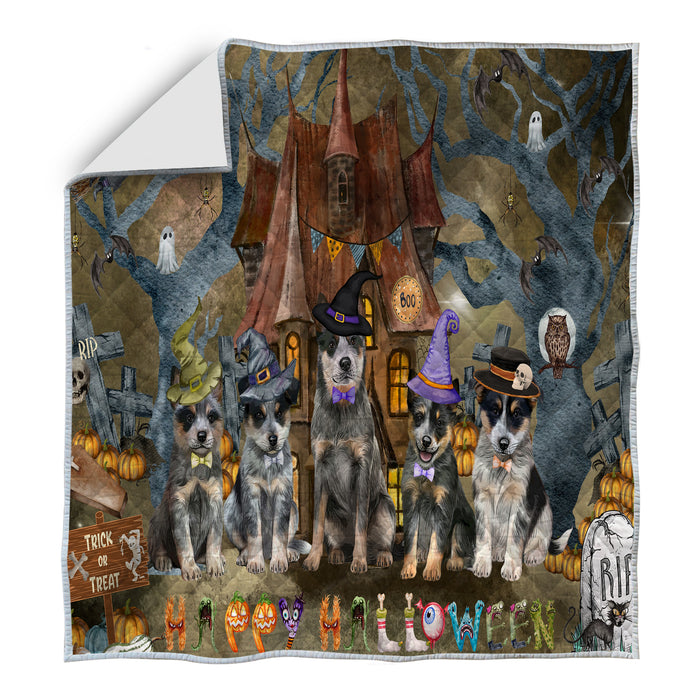 Blue Heeler Bed Quilt, Explore a Variety of Designs, Personalized, Custom, Bedding Coverlet Quilted, Pet and Dog Lovers Gift