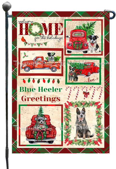 Welcome Home for Christmas Holidays Blue Heeler Dogs Garden Flag GFLG66985