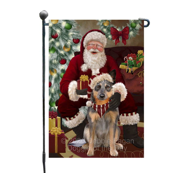 Santa's Christmas Surprise Blue Heeler Dog Garden Flag GFLG66721