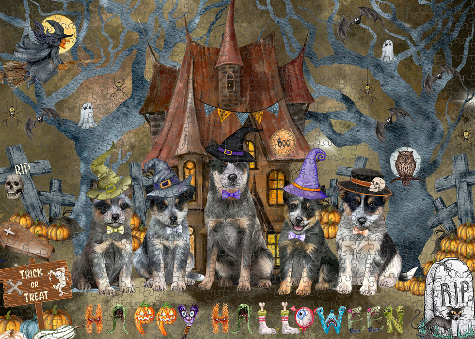 Blue Heeler Jigsaw Puzzle: Explore a Variety of Designs, Interlocking Halloween Puzzles for Adult, Custom, Personalized, Pet Gift for Dog Lovers