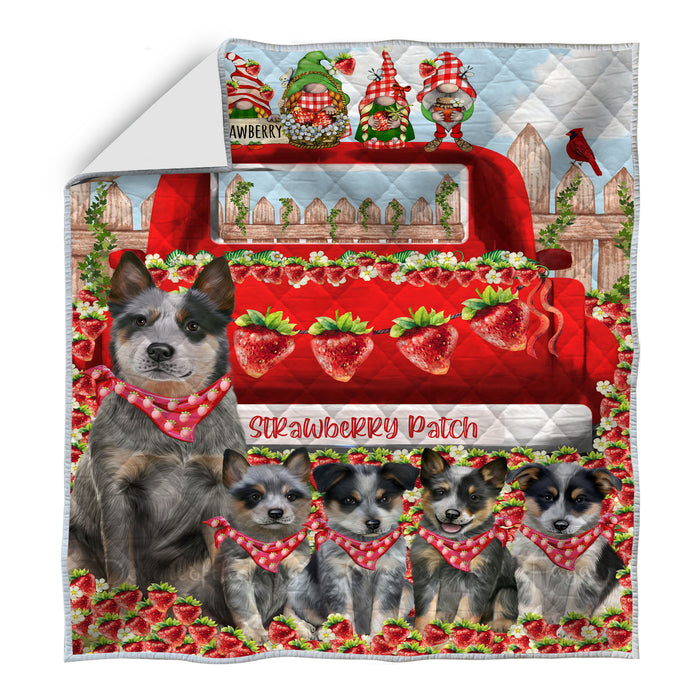 Blue Heeler Bedspread Quilt, Bedding Coverlet Quilted, Explore a Variety of Designs, Personalized, Custom, Dog Gift for Pet Lovers
