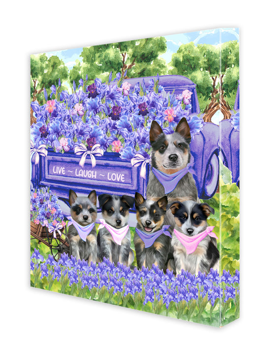Blue Heeler Wall Art Canvas, Explore a Variety of Designs, Personalized Digital Painting, Custom, Ready to Hang Room Decor, Gift for Dog and Pet Lovers
