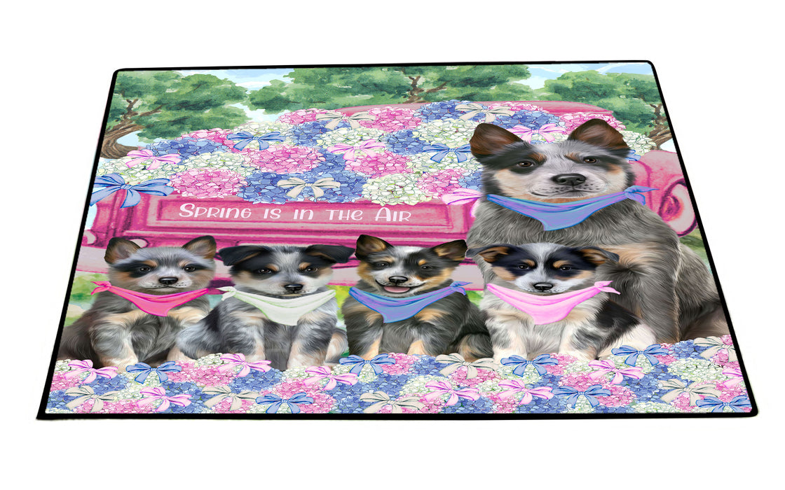 Blue Heeler Floor Mat and Door Mats, Explore a Variety of Designs, Personalized, Anti-Slip Welcome Mat for Outdoor and Indoor, Custom Gift for Dog Lovers