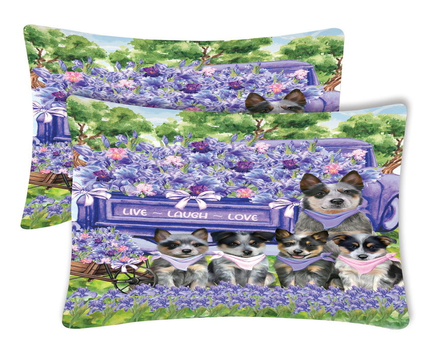 Blue Heeler Pillow Case: Explore a Variety of Personalized Designs, Custom, Soft and Cozy Pillowcases Set of 2, Pet & Dog Gifts
