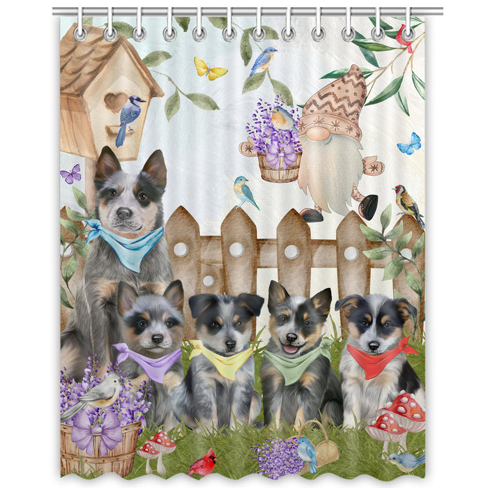 Blue Heeler Shower Curtain: Explore a Variety of Designs, Halloween Bathtub Curtains for Bathroom with Hooks, Personalized, Custom, Gift for Pet and Dog Lovers