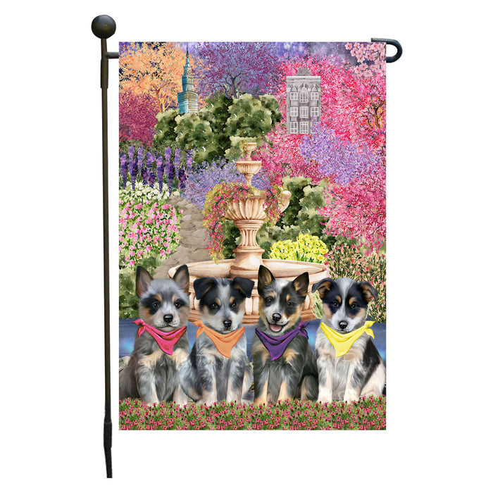 Blue Heeler Dogs Garden Flag: Explore a Variety of Designs, Weather Resistant, Double-Sided, Custom, Personalized, Outside Garden Yard Decor, Flags for Dog and Pet Lovers