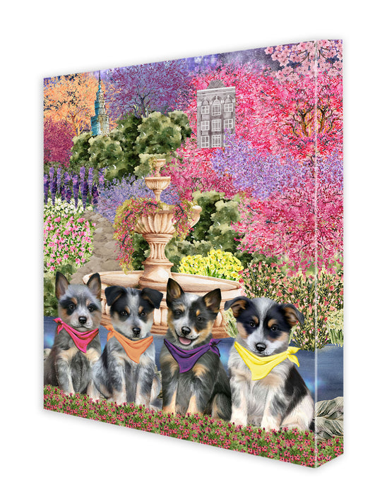 Blue Heeler Canvas: Explore a Variety of Designs, Personalized, Digital Art Wall Painting, Custom, Ready to Hang Room Decor, Dog Gift for Pet Lovers