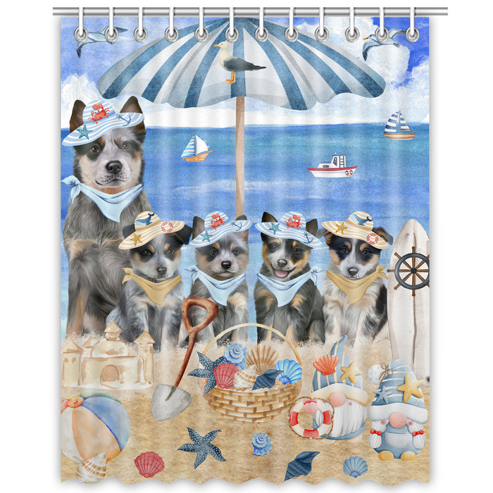 Blue Heeler Shower Curtain: Explore a Variety of Designs, Personalized, Custom, Waterproof Bathtub Curtains for Bathroom Decor with Hooks, Pet Gift for Dog Lovers