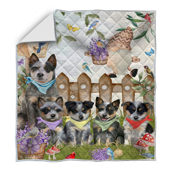 Blue Heeler Bed Quilt, Explore a Variety of Designs, Personalized, Custom, Bedding Coverlet Quilted, Pet and Dog Lovers Gift