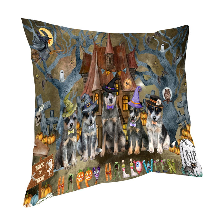 Blue Heeler Throw Pillow: Explore a Variety of Designs, Custom, Cushion Pillows for Sofa Couch Bed, Personalized, Dog Lover's Gifts