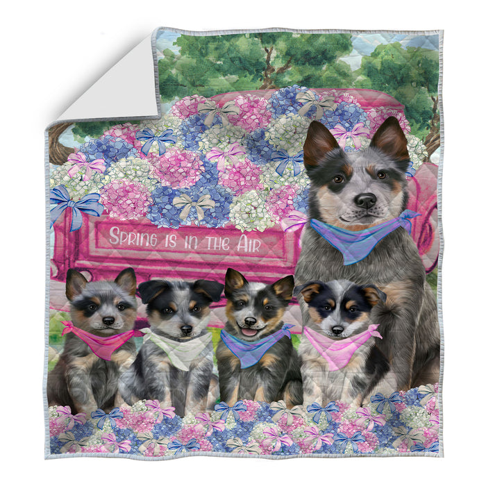 Blue Heeler Bedding Quilt, Bedspread Coverlet Quilted, Explore a Variety of Designs, Custom, Personalized, Pet Gift for Dog Lovers