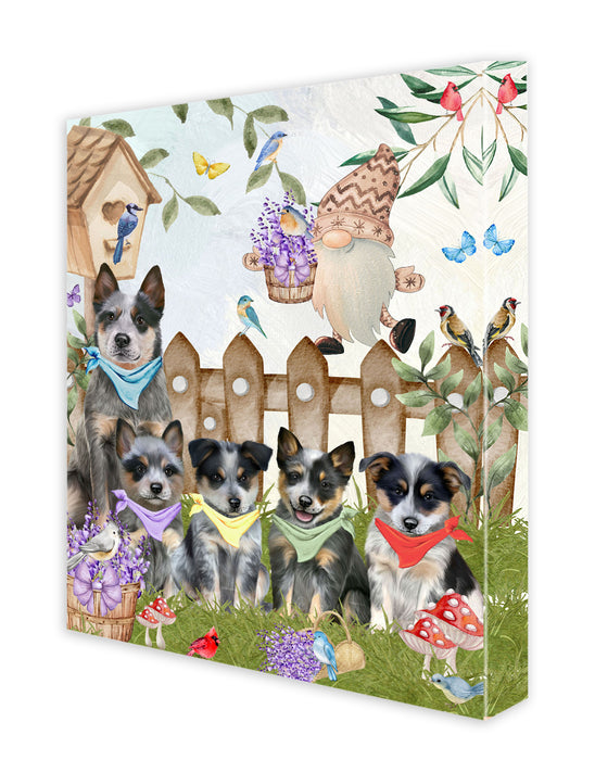 Blue Heeler Wall Art Canvas, Explore a Variety of Designs, Custom Digital Painting, Personalized, Ready to Hang Room Decor, Dog Gift for Pet Lovers