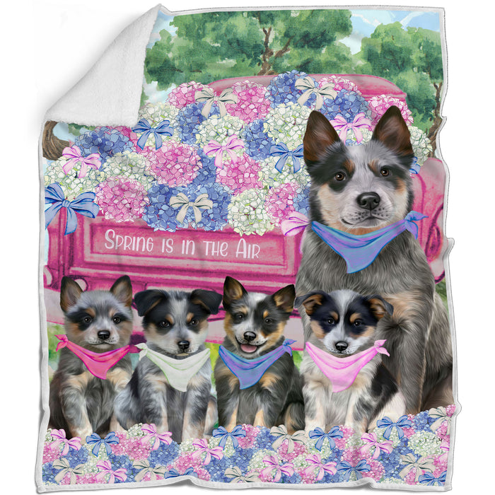 Blue Heeler Bed Blanket, Explore a Variety of Designs, Personalized, Throw Sherpa, Fleece and Woven, Custom, Soft and Cozy, Dog Gift for Pet Lovers