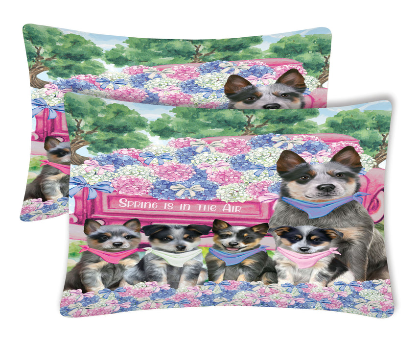 Blue Heeler Pillow Case with a Variety of Designs, Custom, Personalized, Super Soft Pillowcases Set of 2, Dog and Pet Lovers Gifts
