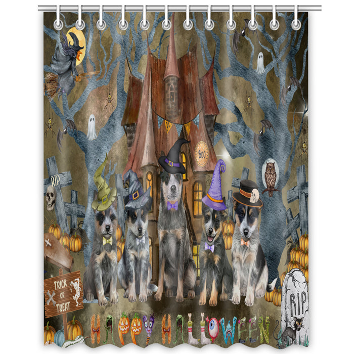 Blue Heeler Shower Curtain, Explore a Variety of Personalized Designs, Custom, Waterproof Bathtub Curtains with Hooks for Bathroom, Dog Gift for Pet Lovers