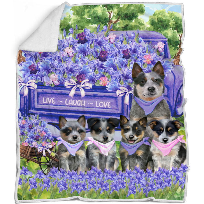 Blue Heeler Blanket: Explore a Variety of Custom Designs, Bed Cozy Woven, Fleece and Sherpa, Personalized Dog Gift for Pet Lovers