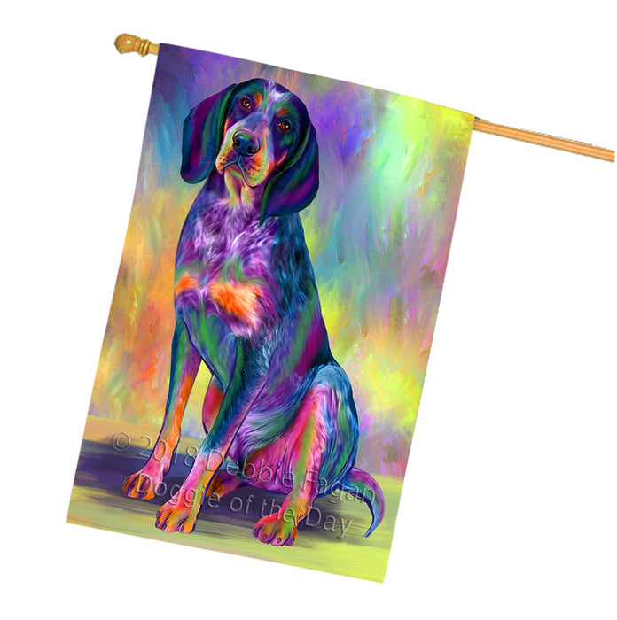 Paradise Wave Bluetick Coon Hound Dog House Flag FLG57379