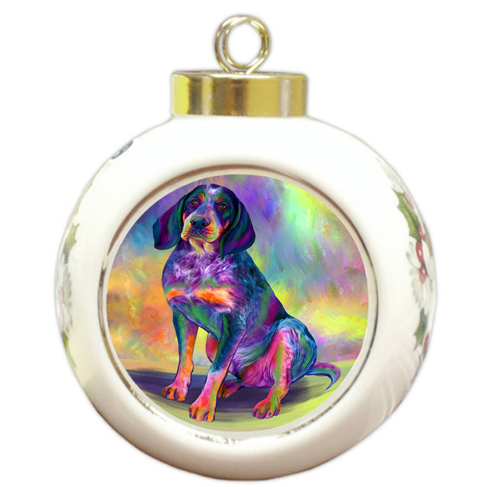 Paradise Wave Bluetick Coon Hound Dog Round Ball Christmas Ornament RBPOR57051