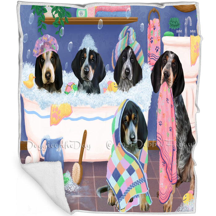 Rub A Dub Dogs In A Tub Bluetick Coonhounds Dog Blanket BLNKT130341