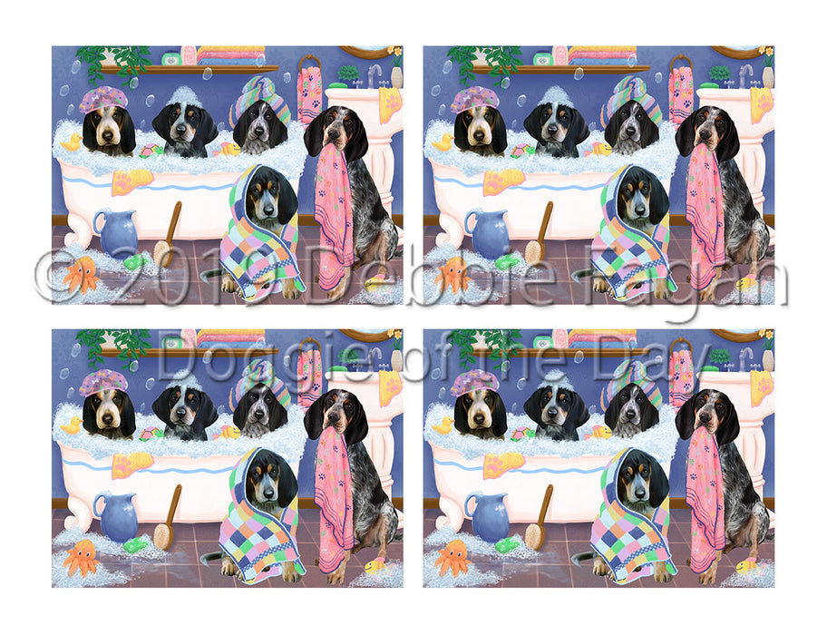 Rub A Dub Dogs In A Tub Bluetick Coonhound Dogs Placemat