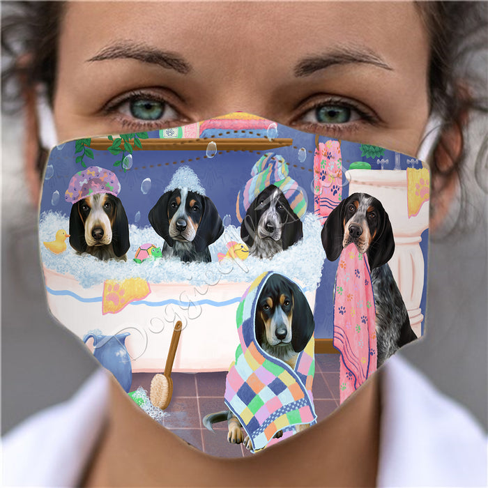 Rub A Dub Dogs In A Tub  Bluetick Coonhound Dogs Face Mask FM49483