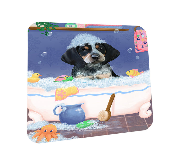Rub A Dub Dog In A Tub Bluetick Coonhound Dog Coasters Set of 4 CST57273