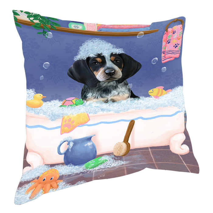 Rub A Dub Dog In A Tub Bluetick Coonhound Dog Pillow with Top Quality High-Resolution Images - Ultra Soft Pet Pillows for Sleeping - Reversible & Comfort - Ideal Gift for Dog Lover - Cushion for Sofa Couch Bed - 100% Polyester