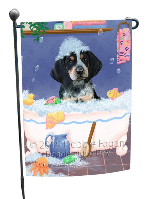 Rub A Dub Dog In A Tub Bluetick Coonhound Dog Garden Flag GFLG66171