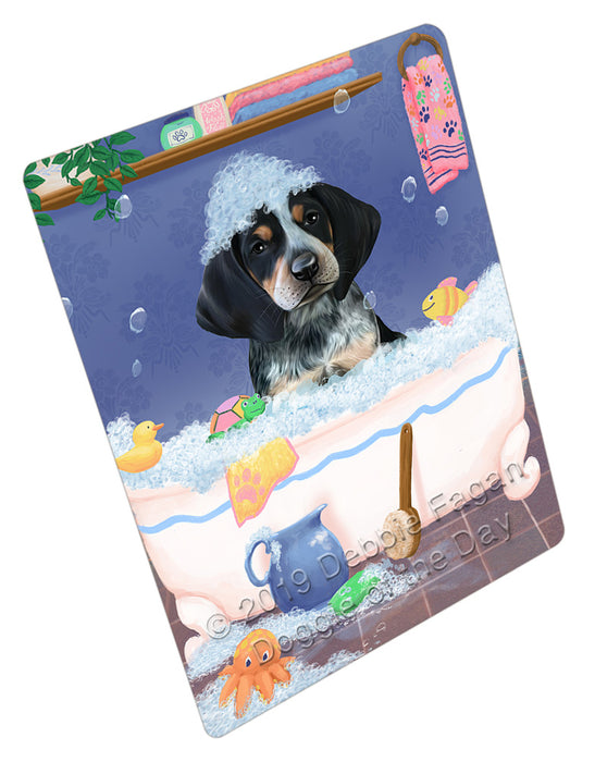Rub A Dub Dog In A Tub Bluetick Coonhound Dog Cutting Board - For Kitchen - Scratch & Stain Resistant - Designed To Stay In Place - Easy To Clean By Hand - Perfect for Chopping Meats, Vegetables