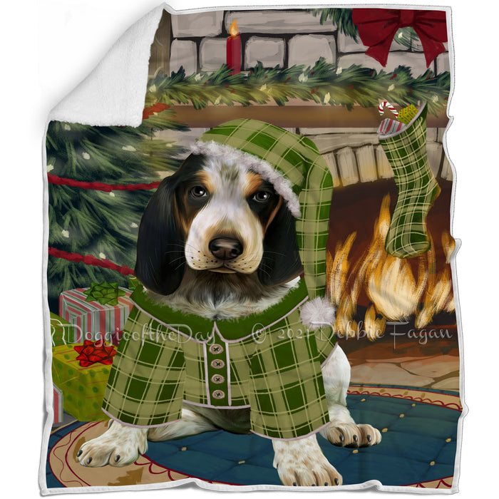 The Stocking was Hung Bluetick Coonhound Dog Blanket BLNKT116499