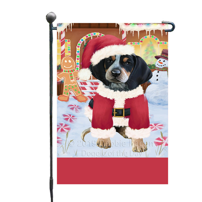 Personalized Gingerbread Candyfest Bluetick Coonhound Dog Custom Garden Flag GFLG63959