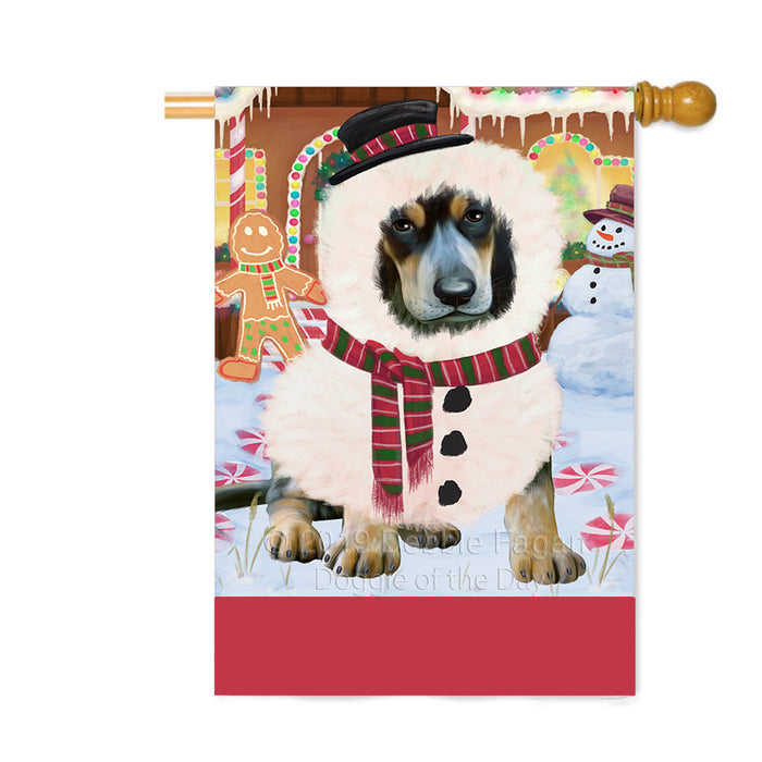 Personalized Gingerbread Candyfest Bluetick Coonhound Dog Custom House Flag FLG63743