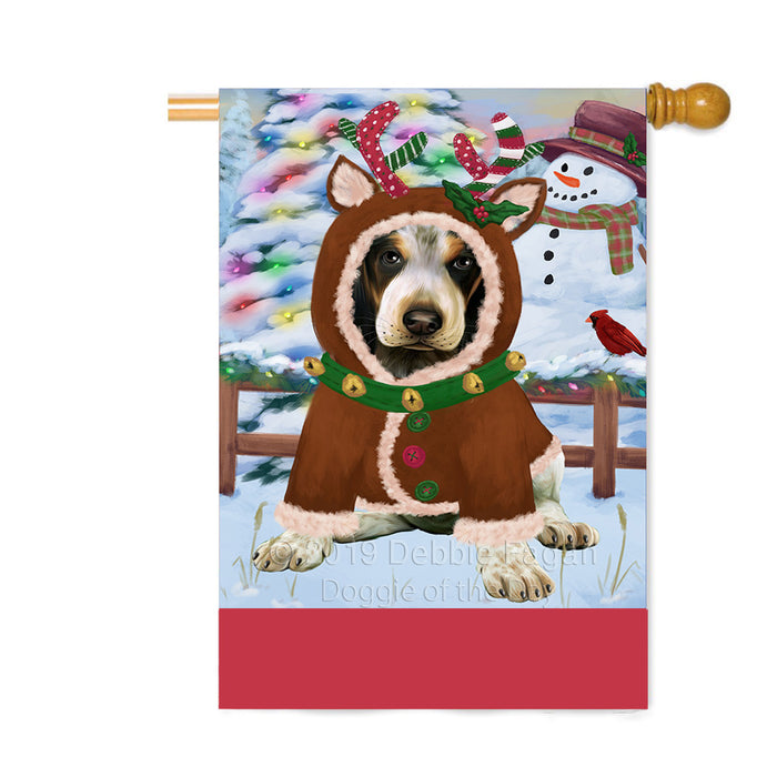 Personalized Gingerbread Candyfest Bluetick Coonhound Dog Custom House Flag FLG63744