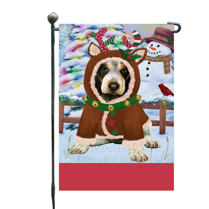 Personalized Gingerbread Candyfest Bluetick Coonhound Dog Custom Garden Flag GFLG63961