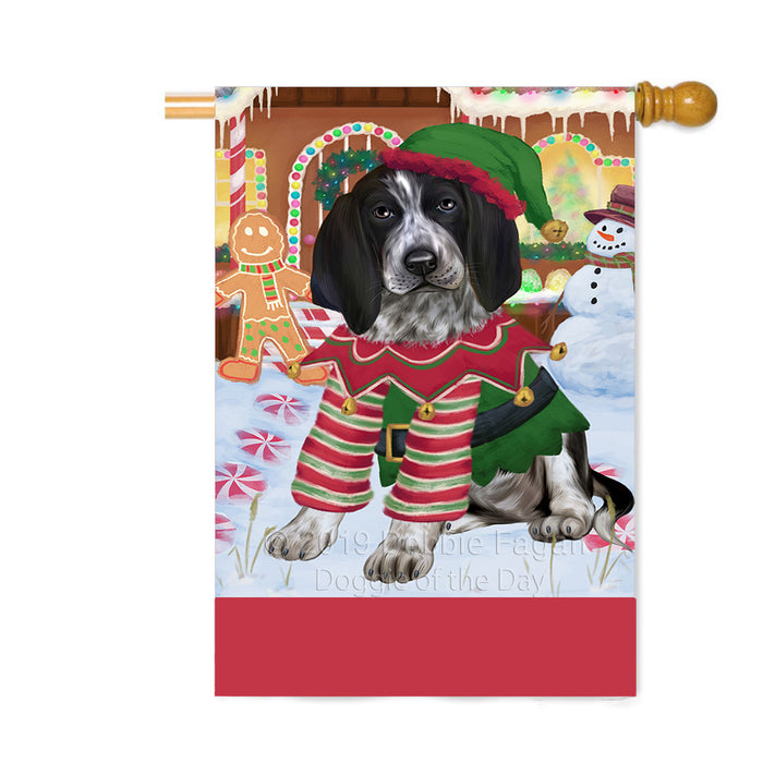 Personalized Gingerbread Candyfest Bluetick Coonhound Dog Custom House Flag FLG63745