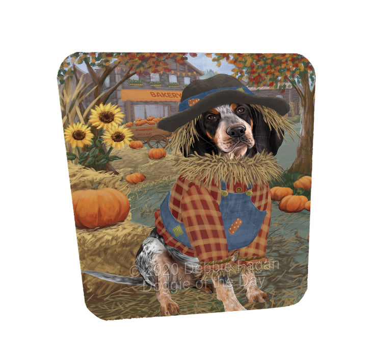 Halloween 'Round Town Bluetick Coonhound Dogs Coasters Set of 4 CSTA57843