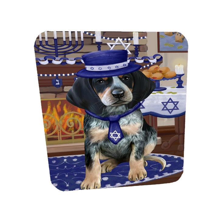 Happy Hanukkah Family Blue Heeler Dogs Coasters Set of 4 CSTA57610