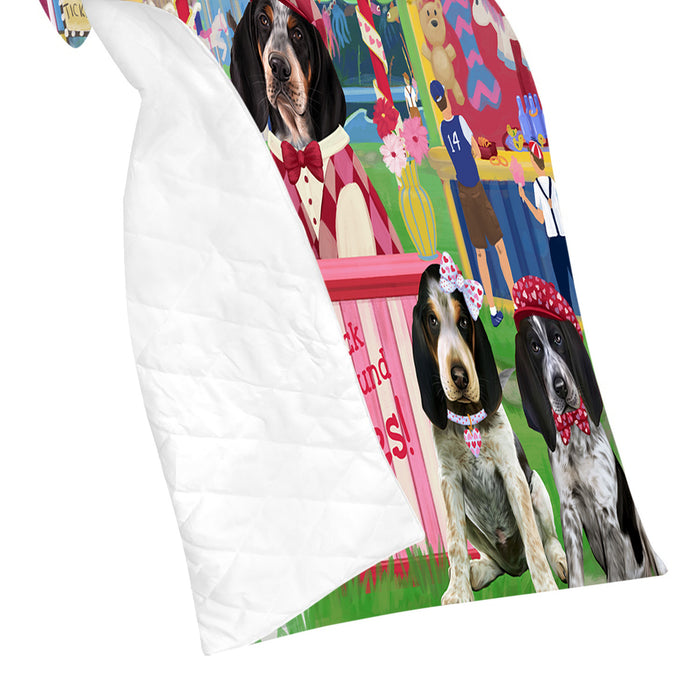 Carnival Kissing Booth Bluetick Coonhound Dogs Quilt