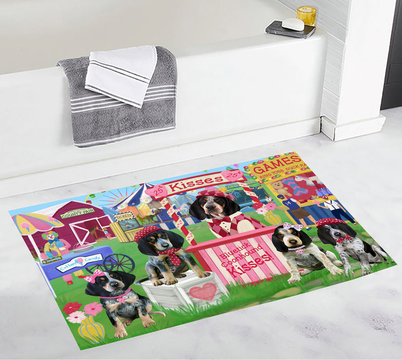 Carnival Kissing Booth Bluetick Coonhound Dogs Bath Mat