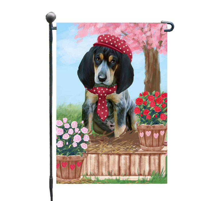 Personalized Rosie 25 Cent Kisses Bluetick Coonhound Dog Custom Garden Flag GFLG64658