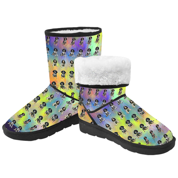 Paradise Wave Bluetick Coonhound Dogs  Kid's Snow Boots