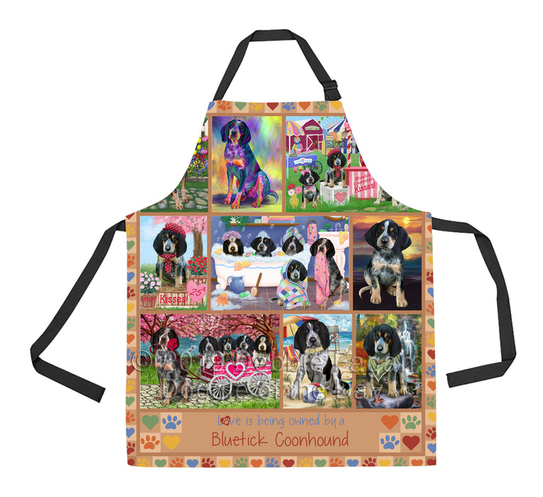 Love is Being Owned Bluetick Coonhound Dog Beige Apron