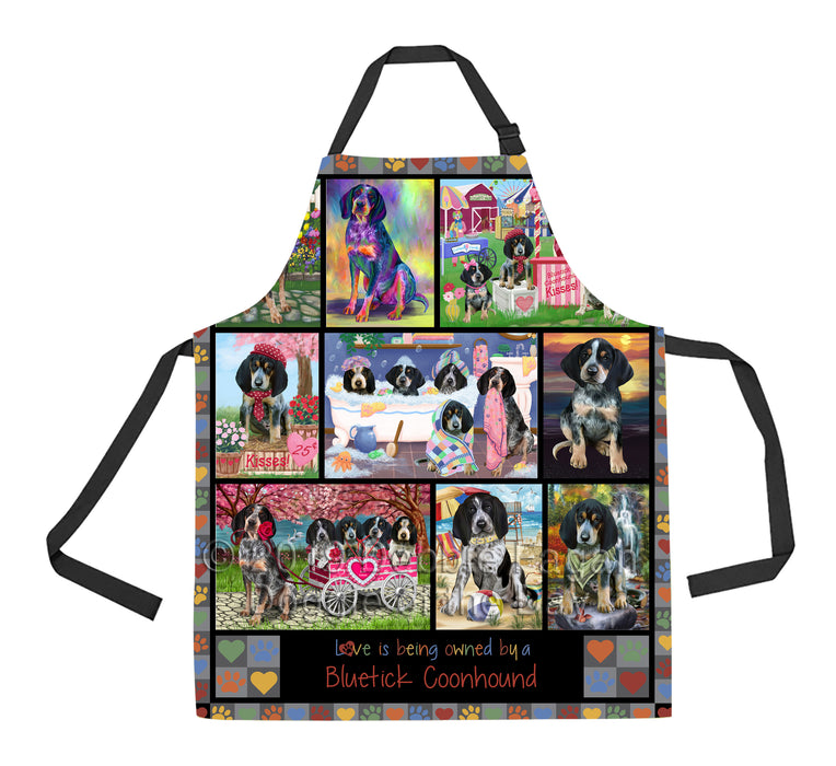 Love is Being Owned Bluetick Coonhound Dog Grey Apron