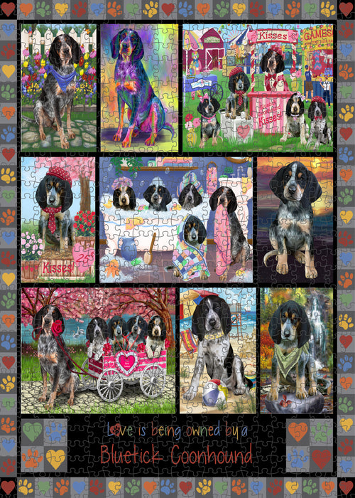 Love is Being Owned Bluetick Coonhound Dog Grey Puzzle with Photo Tin PUZL98288