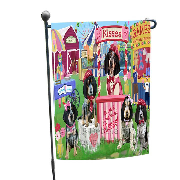 Carnival Kissing Booth Bluetick Coonhounds Dog Garden Flag GFLG56444