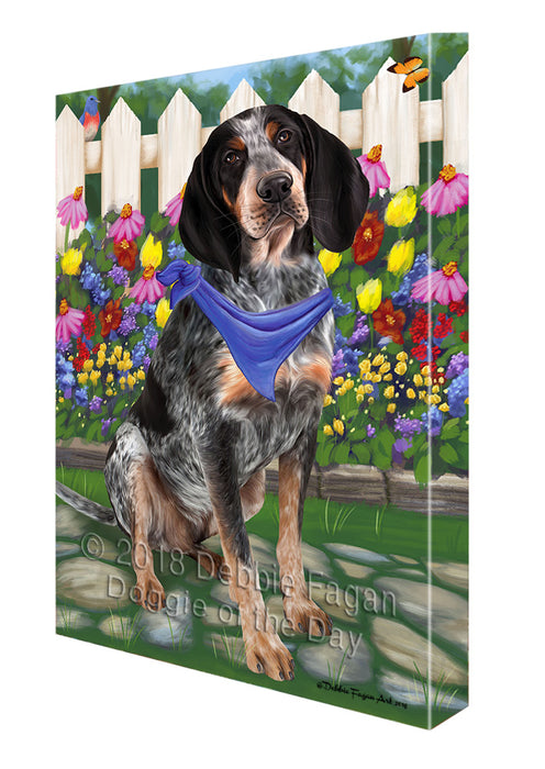 Spring Floral Bluetick Coonhound Dog Canvas Wall Art CVS63907