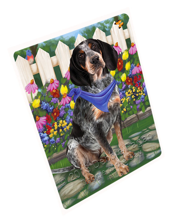 Spring Floral Bluetick Coonhound Dog Large Refrigerator / Dishwasher Magnet RMAG58506